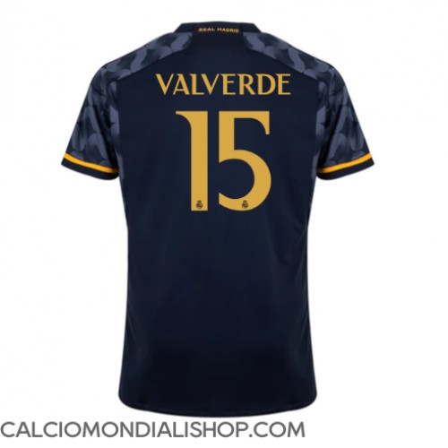 Maglie da calcio Real Madrid Federico Valverde #15 Seconda Maglia 2023-24 Manica Corta